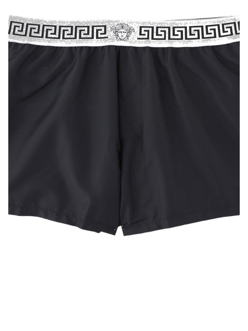 Versace Black Greek Key Belt Underwear