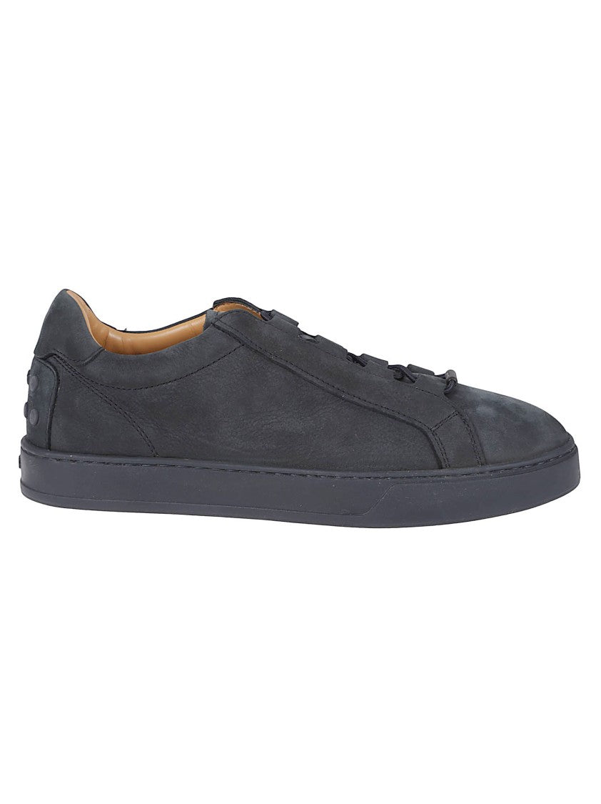 Tod's Low-Profile Black Calfskin Sneakers