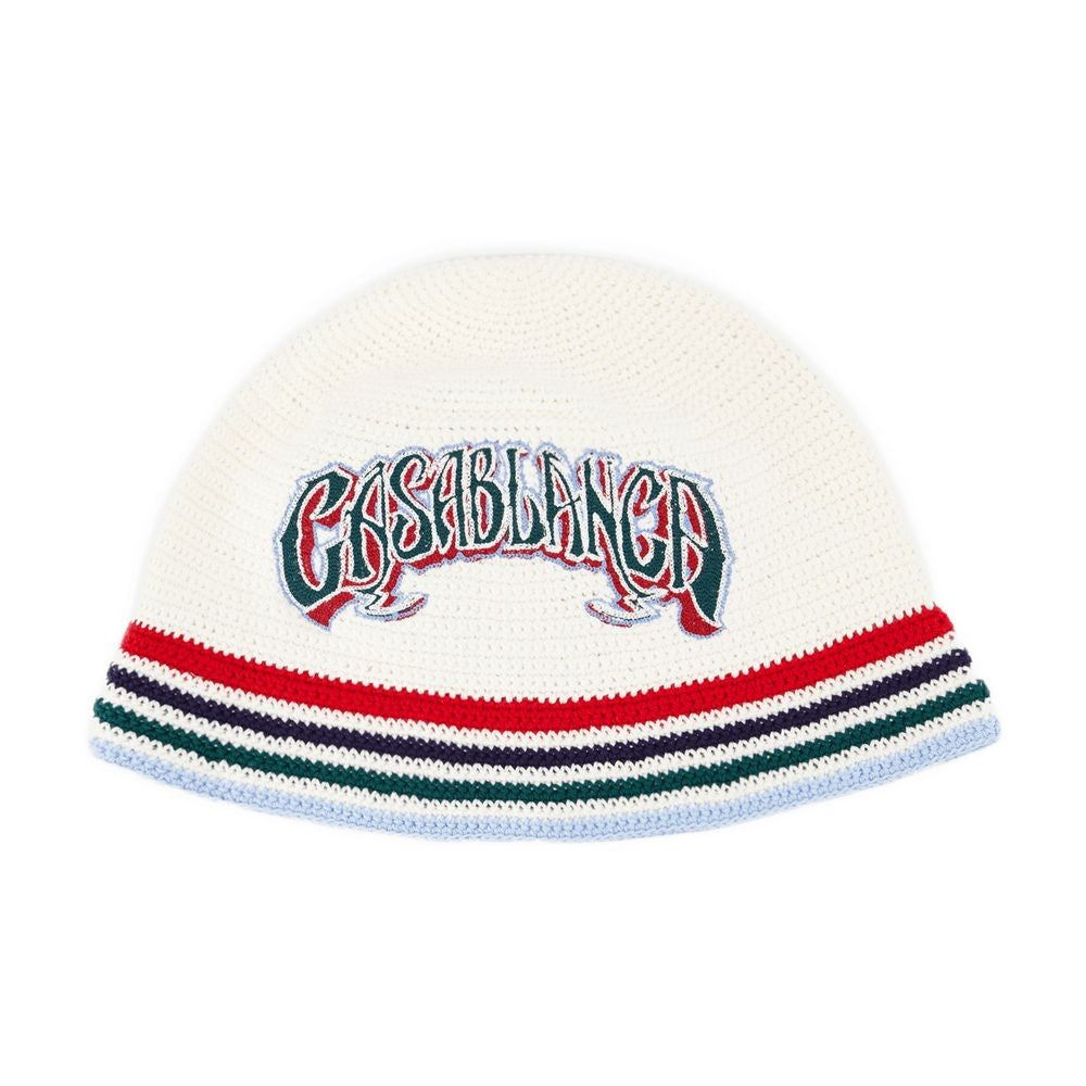 Casablanca Crochet Bucket Hat - Cotton - White