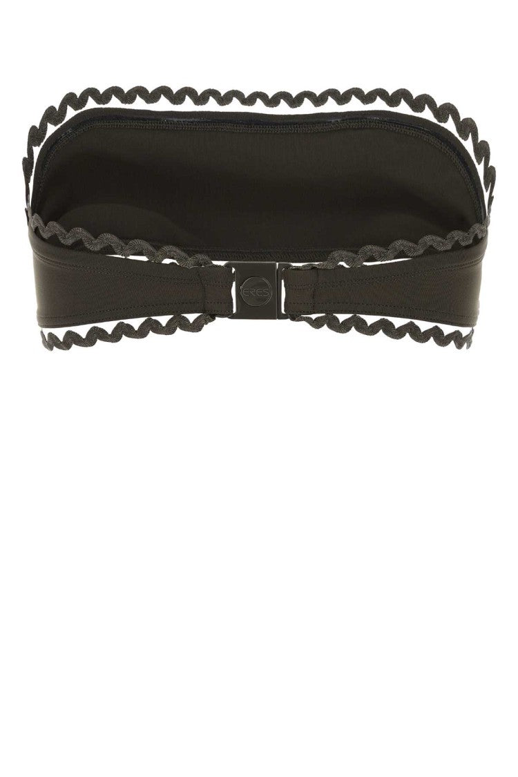 Eres Dark Brown Stretch Nylon Bikini Top