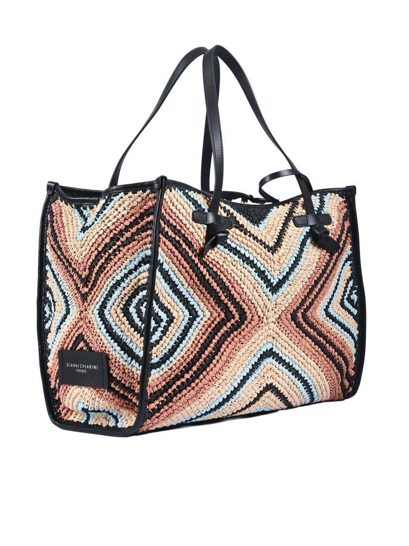 Gianni Chiarini Textured Woven Leather Tote Bag