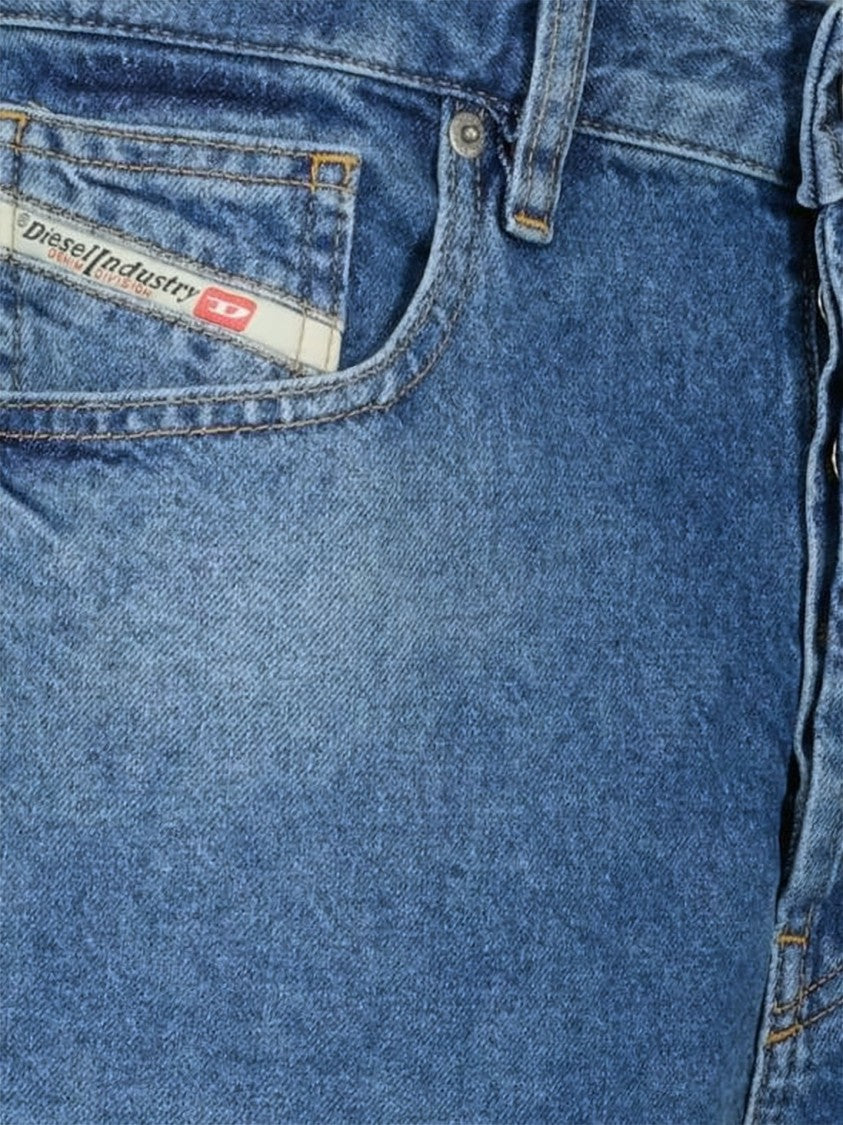 Diesel Medium Blue Denim Shorts With Classic Five-Pocket Design