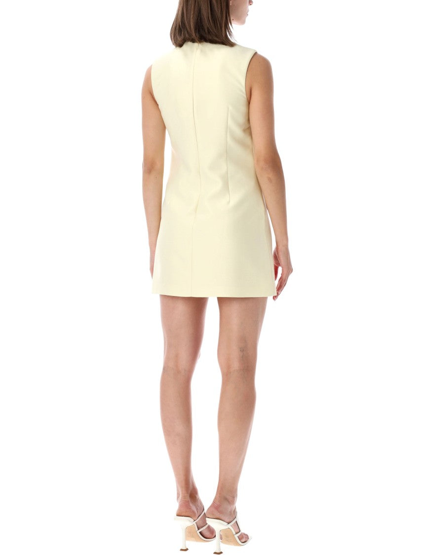 Self-Portrait Yellow Taffeta Bow Mini Dress