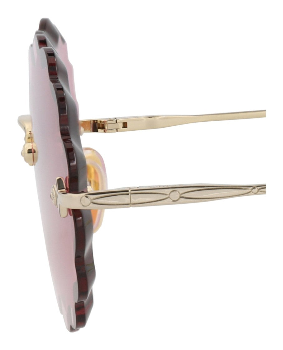 Chloé Round-Frame Metal Sunglasses
