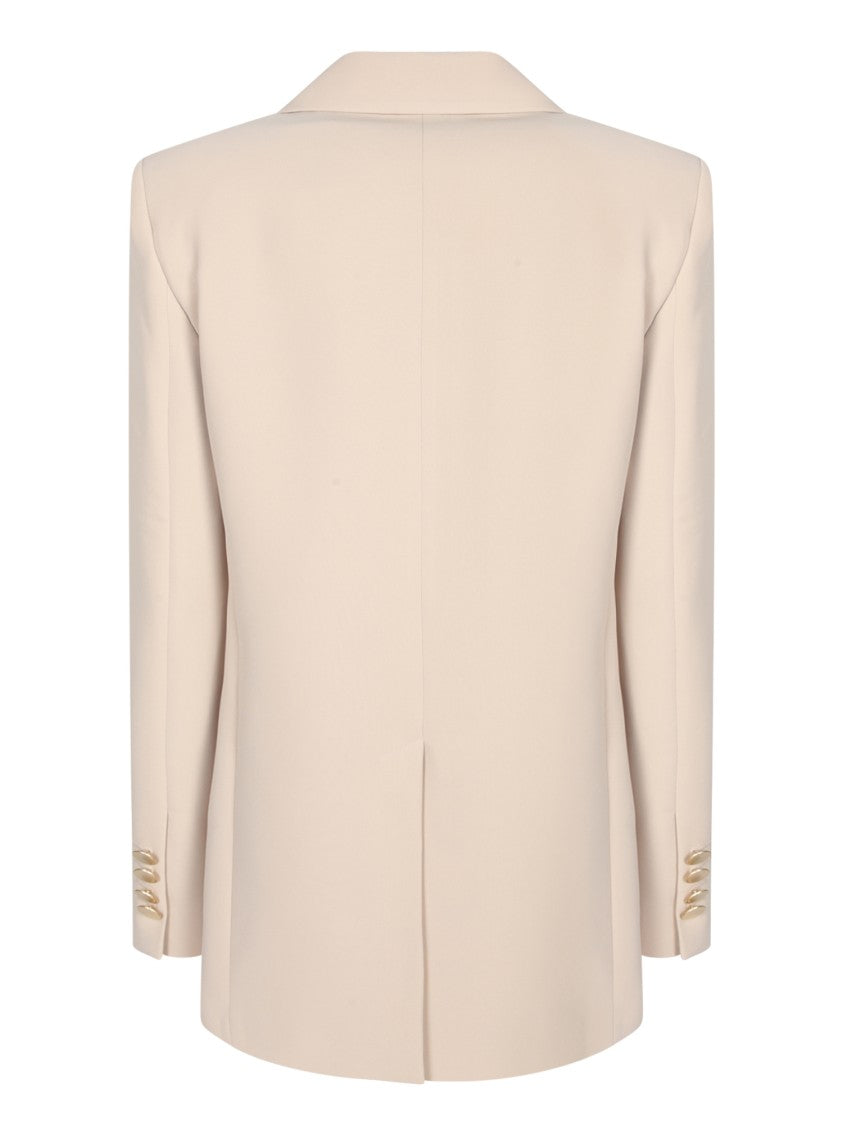 Blanca Vita Double-Breasted Beige Jacket With Decorative Buttons