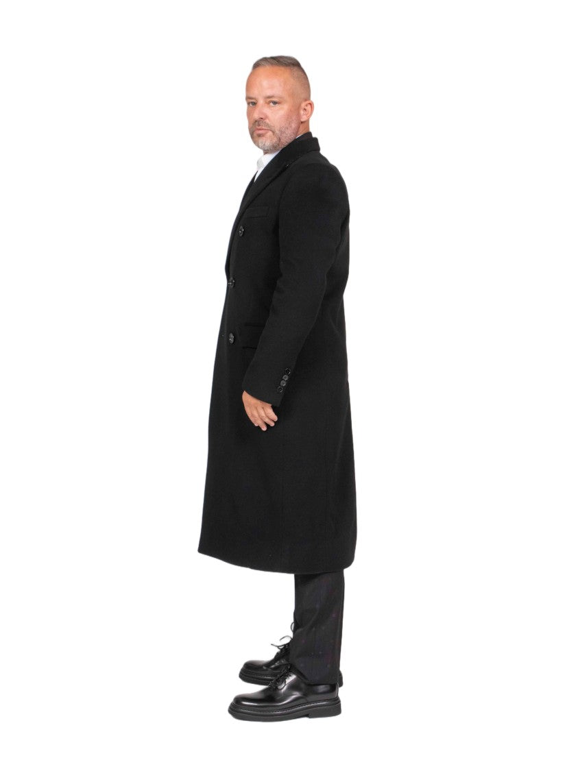 Dolce & Gabbana Double-Breasted Structured-Shoulder Overcoat