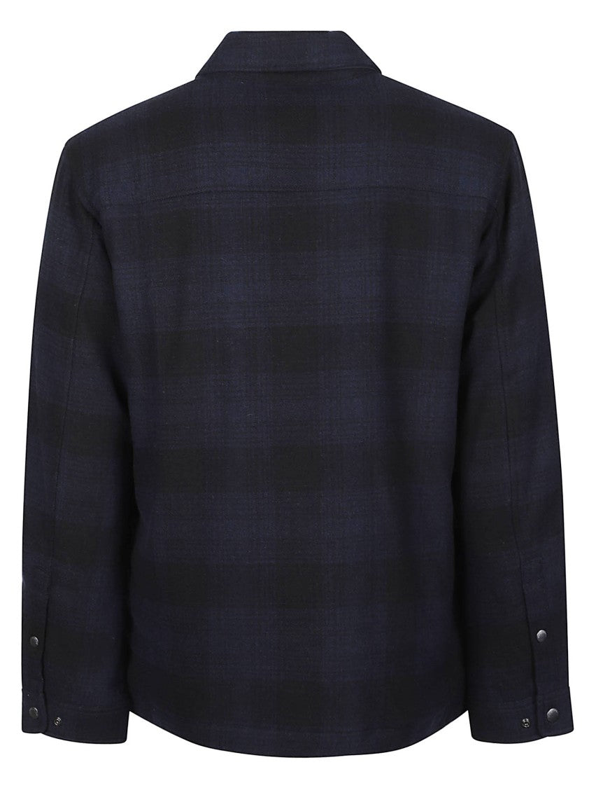Woolrich Dark Tone Check Alaskan Wool-Blend Shirt Jacket