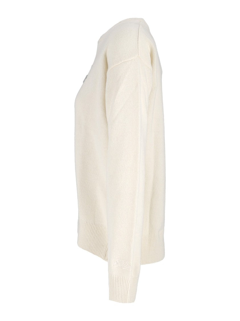 Mc2 Saint Barth Relaxed Fit Crewneck Sweater With Subtle Embroidery