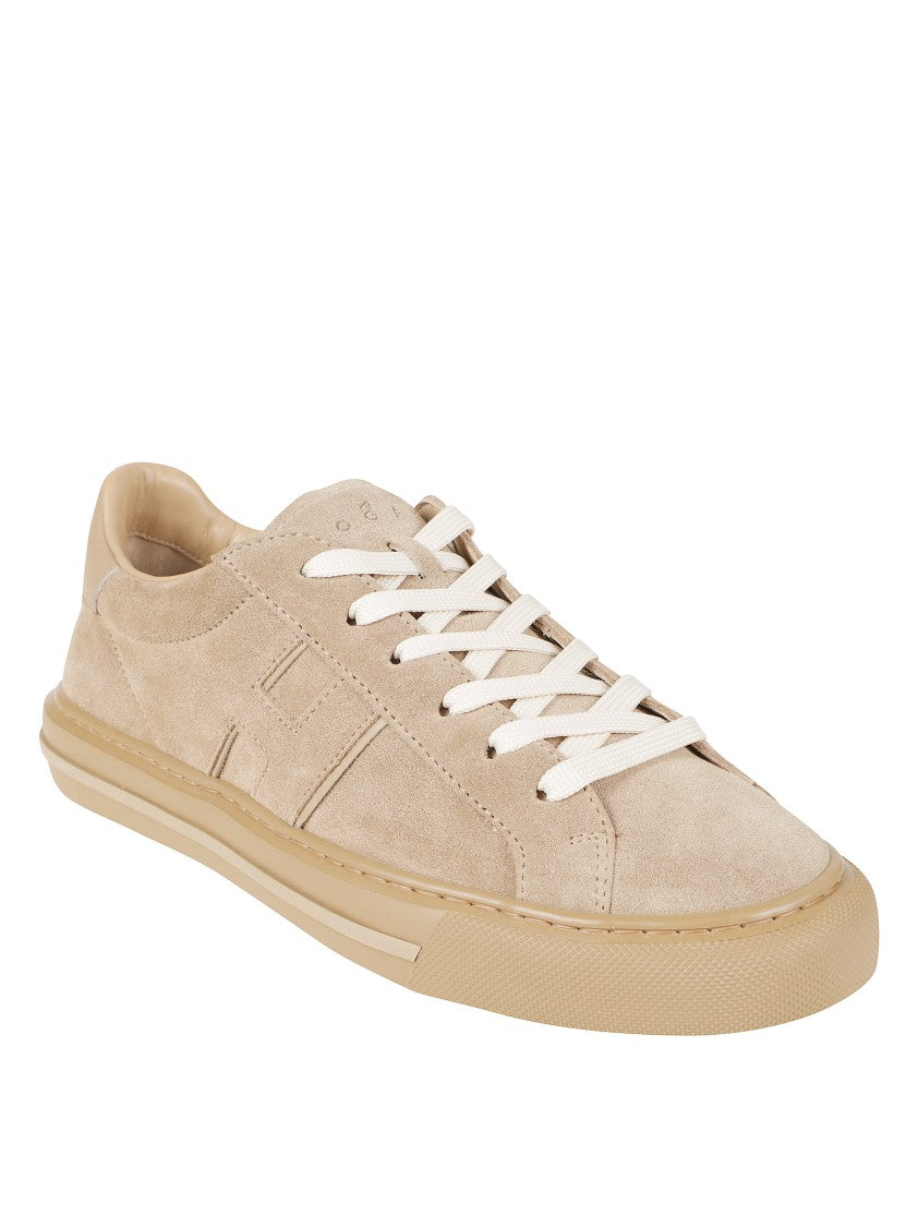 Hogan Low-Top Suede Sneakers With Textured Sole