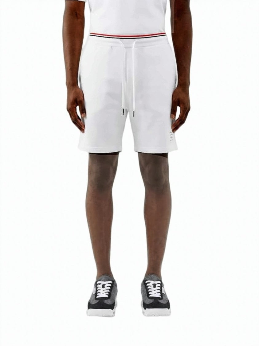 Thom Browne Mid-Thigh Shorts With Drawstring Waistband