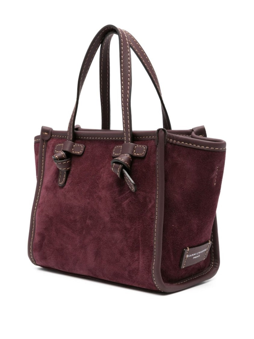 Gianni Chiarini Structured Bordeaux Shopper Bag