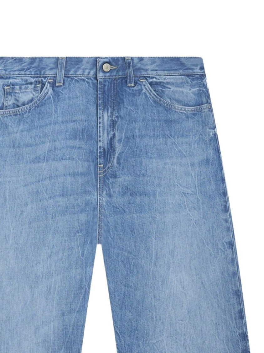 Dondup Blue Wide-Leg Five-Pocket Jeans