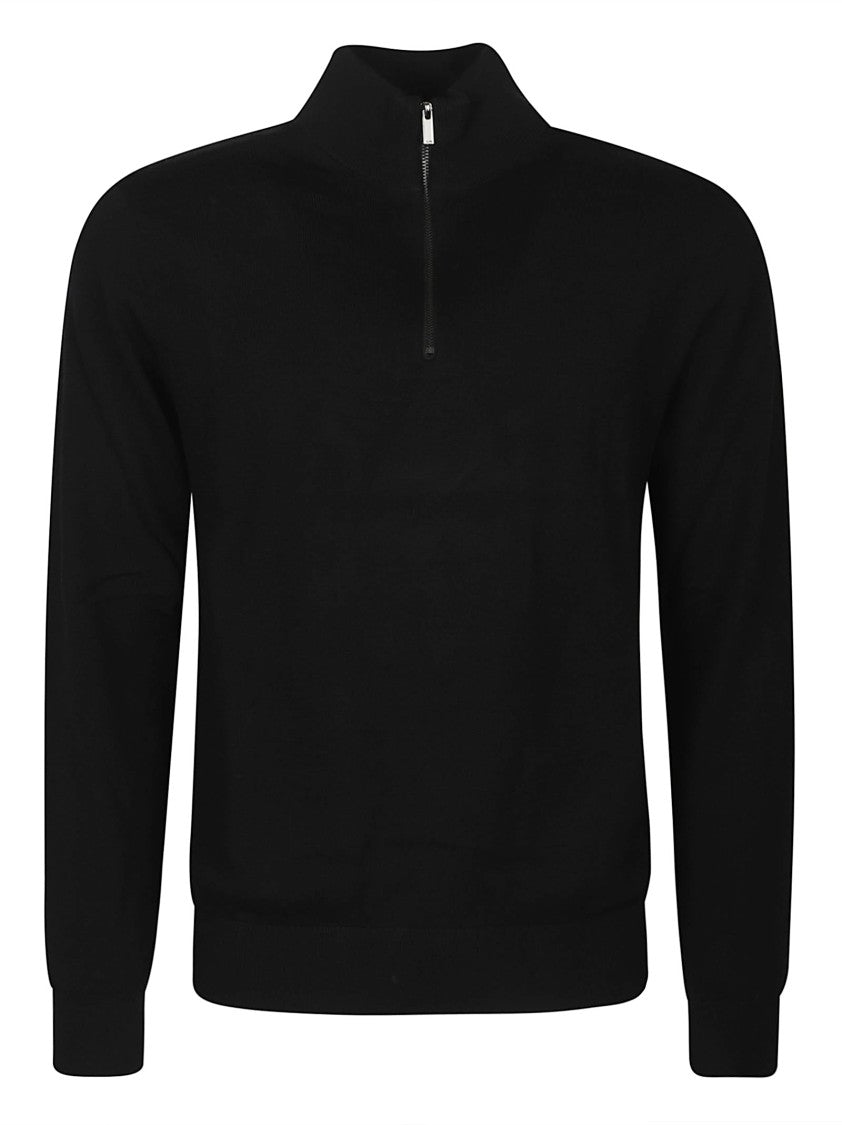 Michael Kors Half-Zip Sweater In Extra Fine Merino Wool