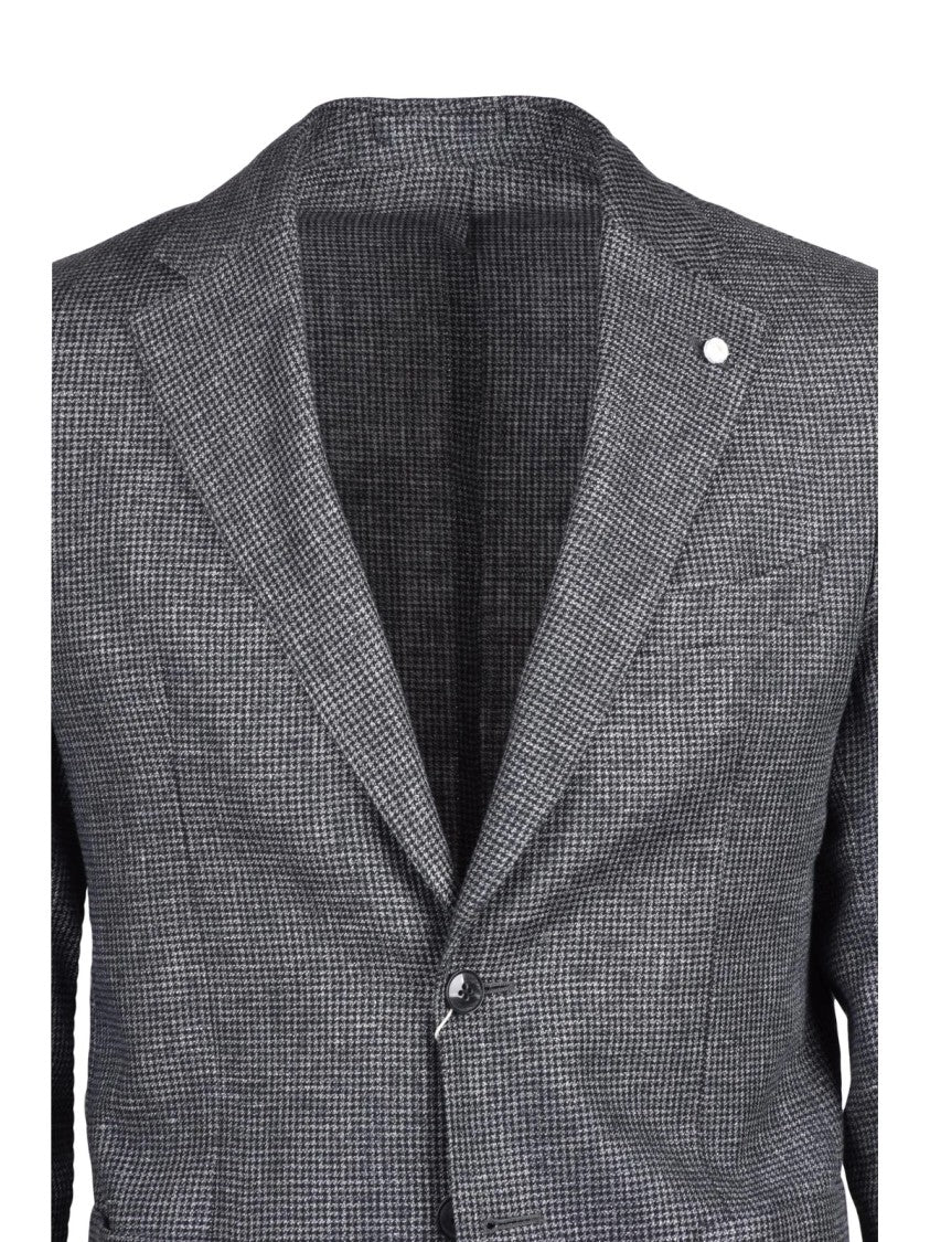 Luigi Bianchi Linen Wool Jacket - Grey