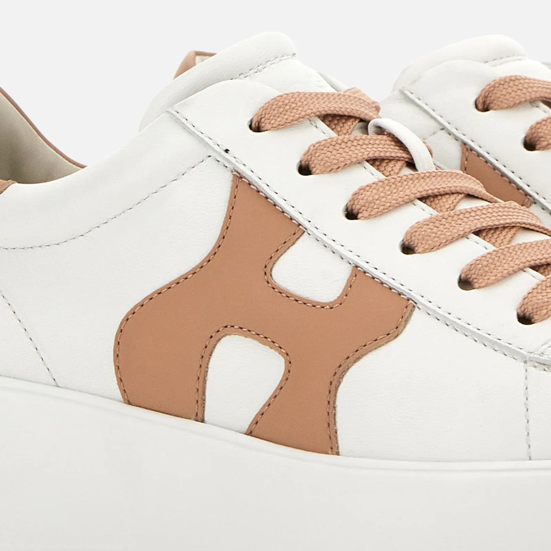 Hogan Rebel H564 H Sneakers With Tan Accents