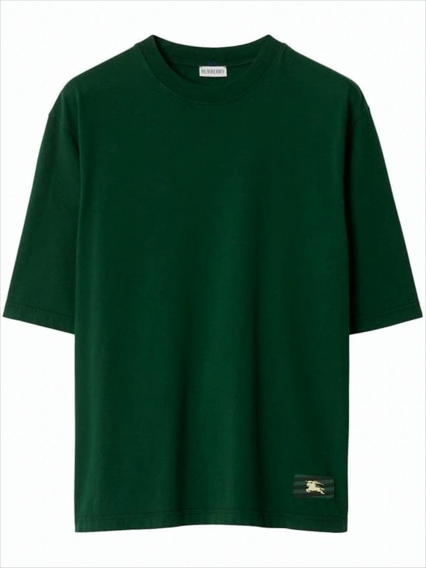 Burberry Boxy-Fit Deep Green Cotton T-Shirt