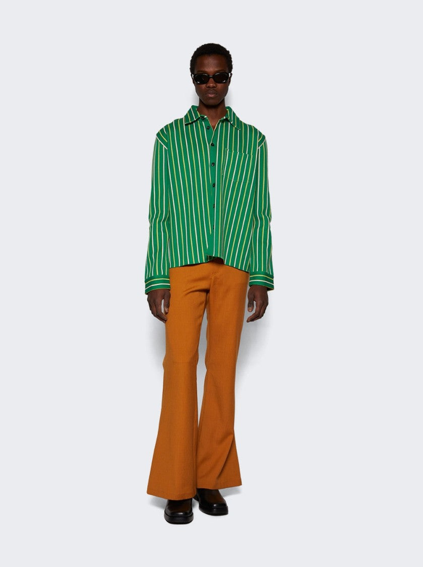 Marni Tailored Flared Trousers In Luxurious Orange Blend