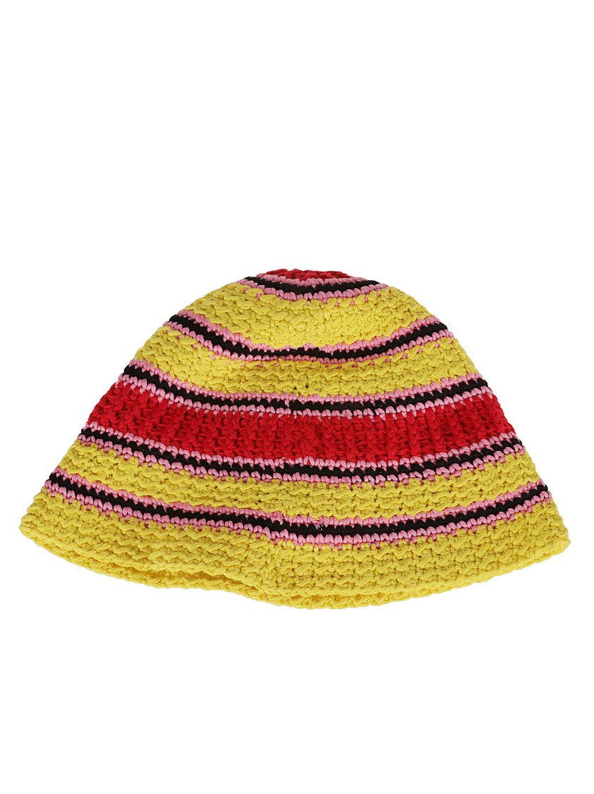Stella Mccartney Crochet Design Hat With Stripes