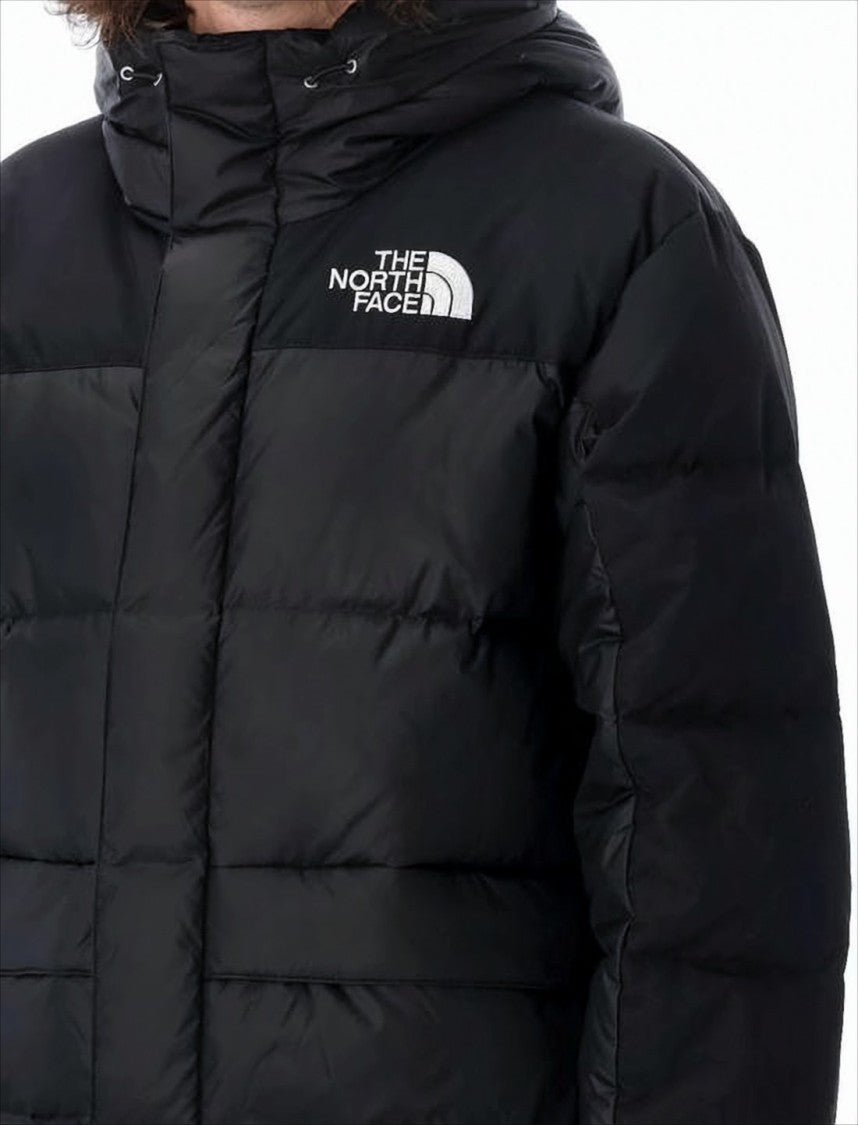 The North Face Quilted Down Jacket With Adjustable Hood And Flap Pockets
