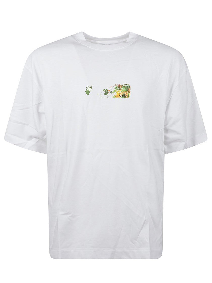Off-White Spices Arrow Crew Neck Cotton T-Shirt