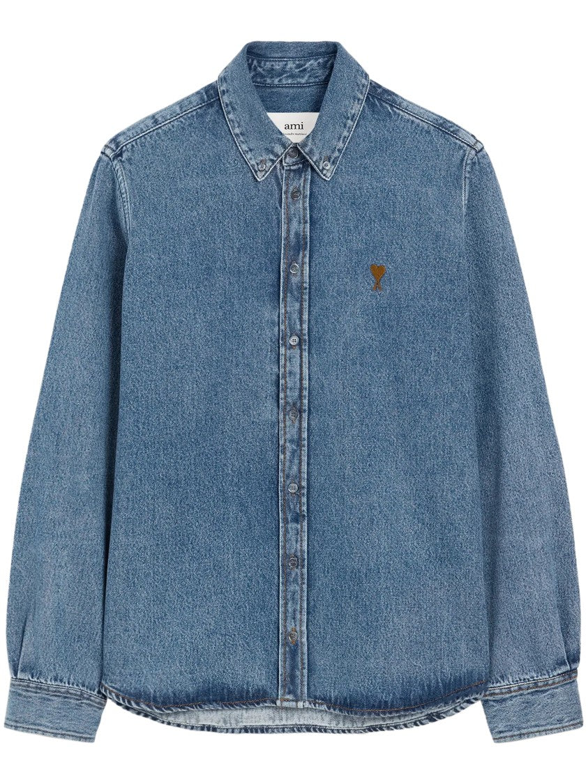 Ami Button-Down Denim Shirt