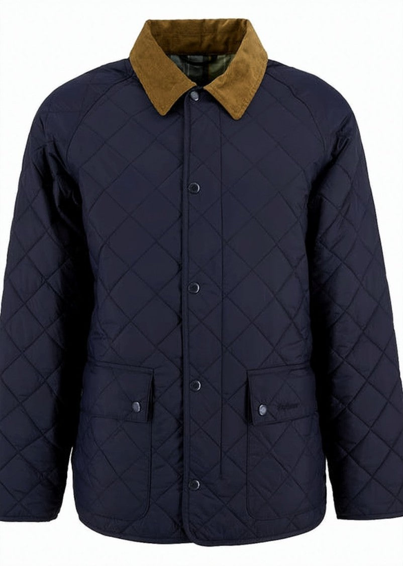 Barbour Quilted Casual Jacket With Corduroy Collar