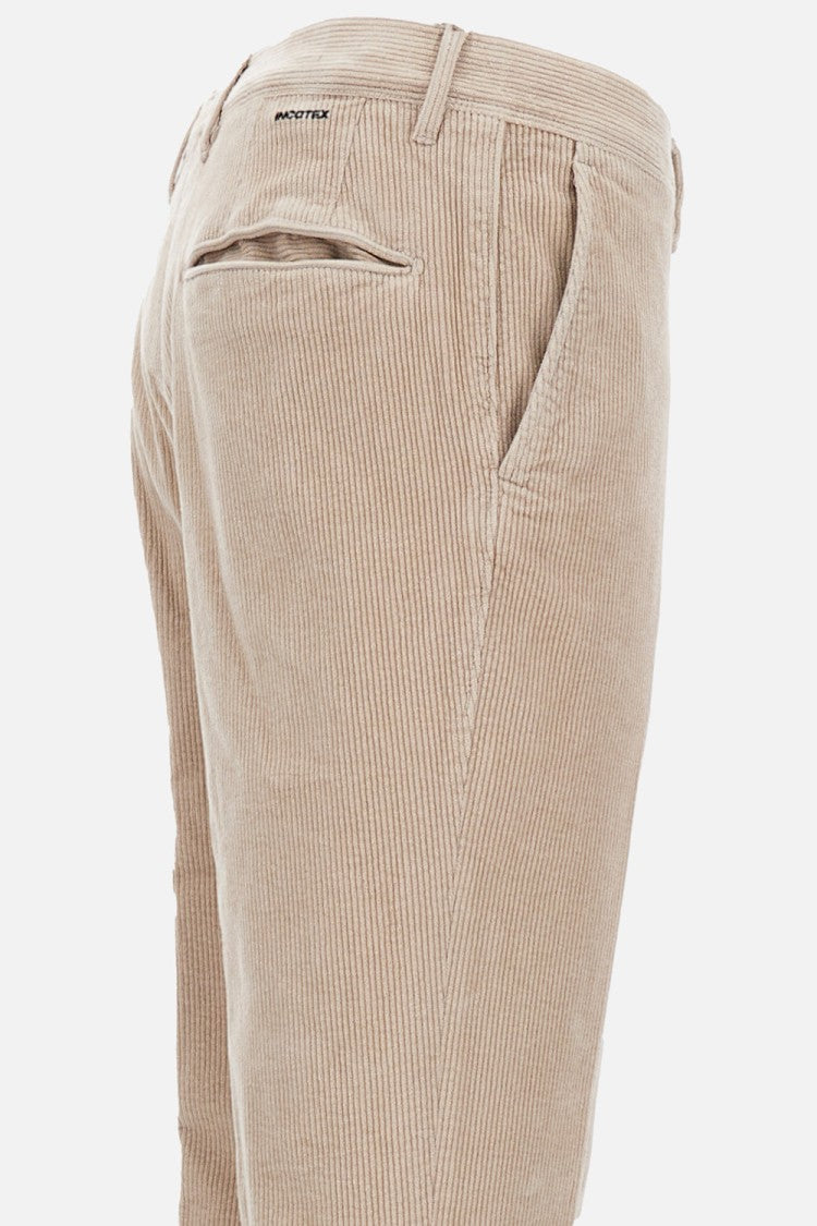 Incotex Tailored Fit Corduroy Trousers With Zip