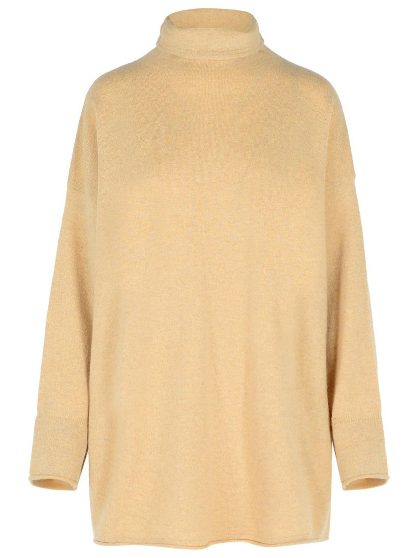 Max Mara Oder' Beige Cashmere Turtleneck Sweater