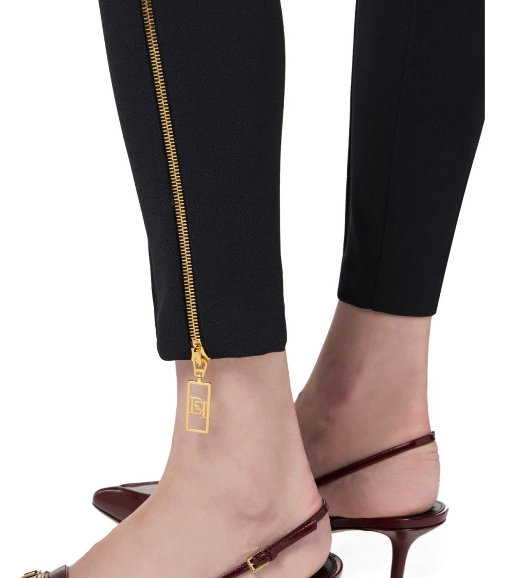 Elisabetta Franchi Black Zipped Trousers