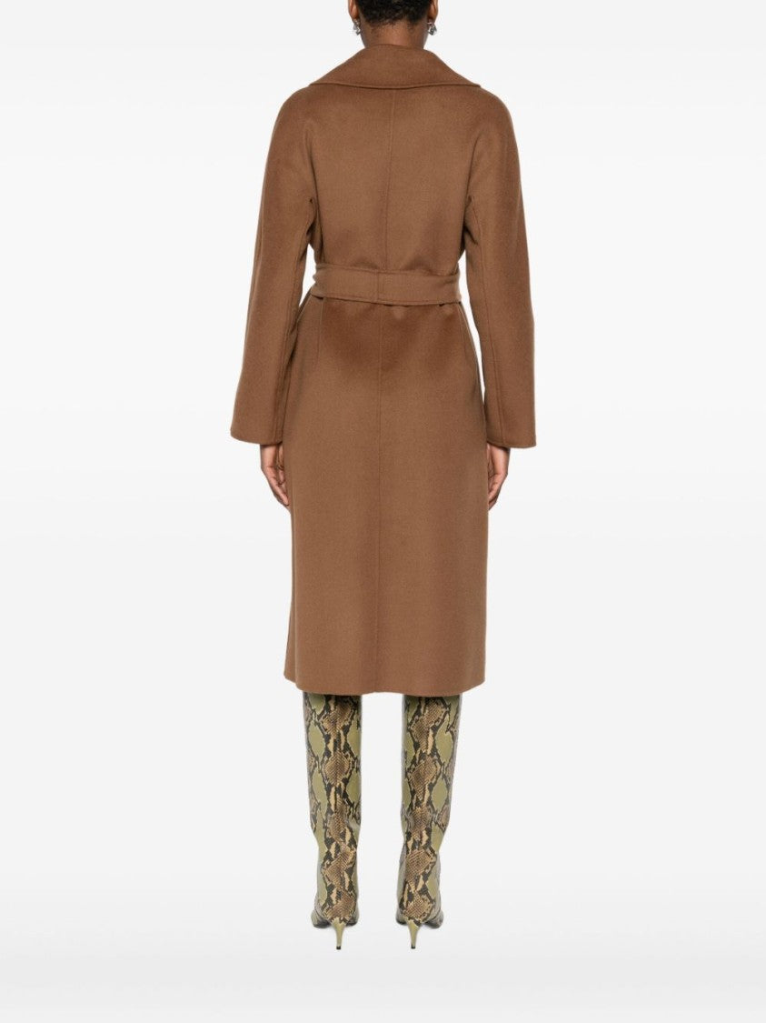 Max Mara Beige Midi Wrap Coat