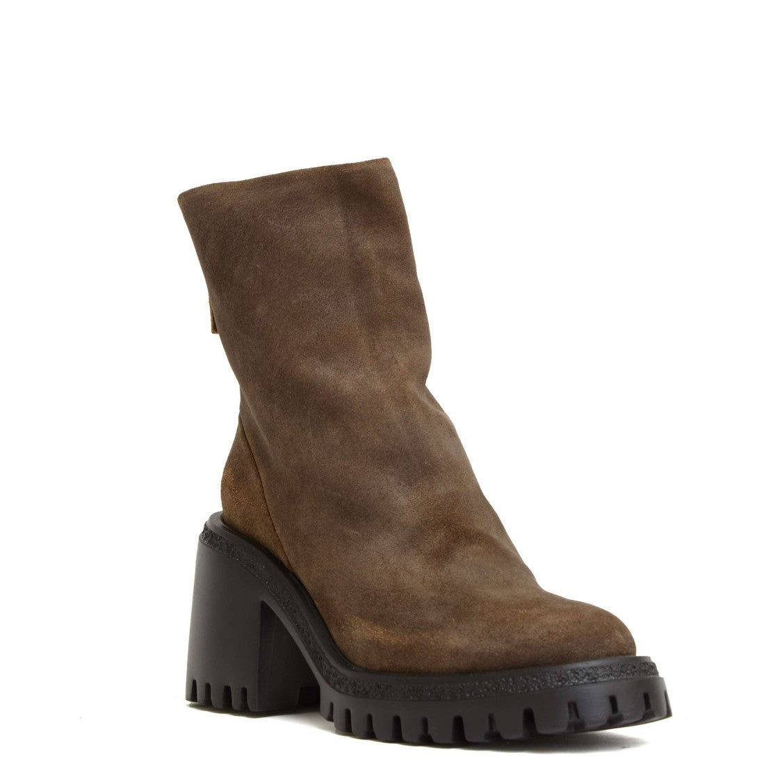 Halmanera Brown Suede Ankle Boots With Rubber Sole