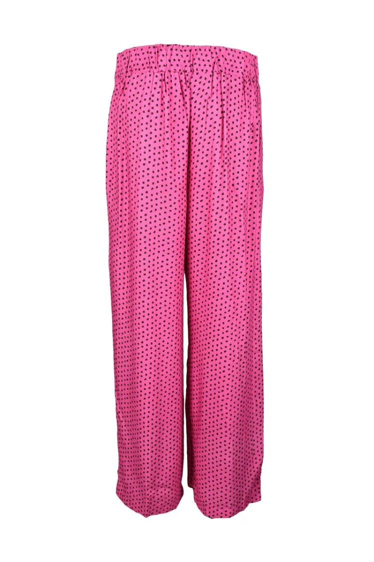 Lola Sandro Ferrone Wide-Leg Trousers With Fluid Drape And Bold Contrast