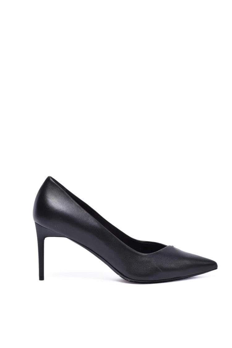 Max Mara Pumps Leather Heel 8Cm - Black