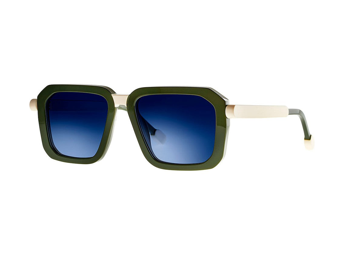 Theo Scoopy Blue Oversized Square Acetate Sunglasses