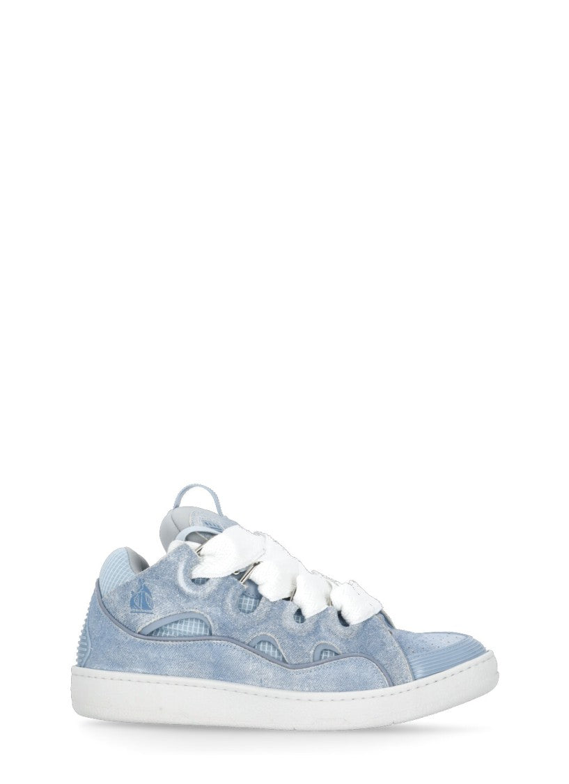 Lanvin Light Blue Curb Sneakers