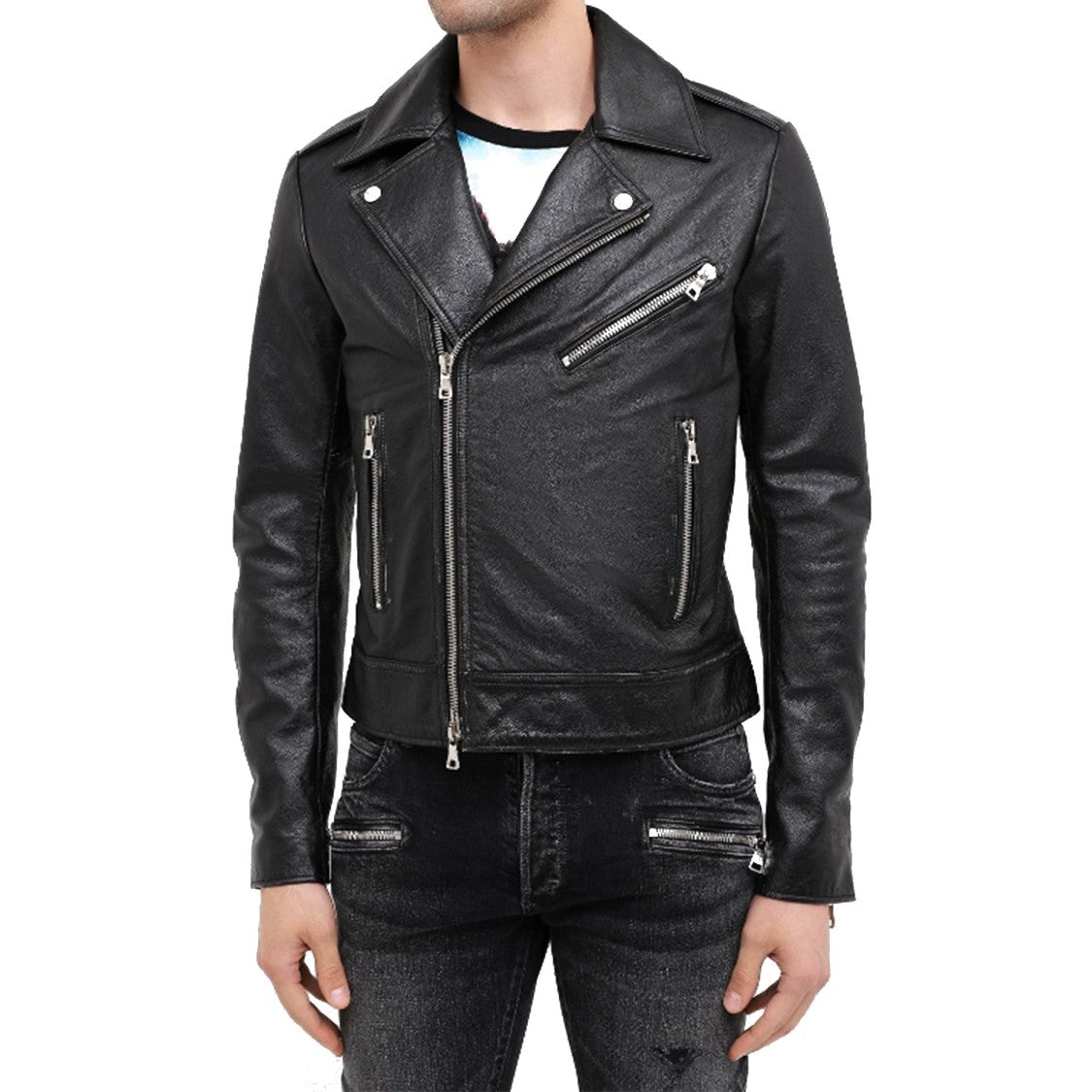 Balmain Black Leather Jacket