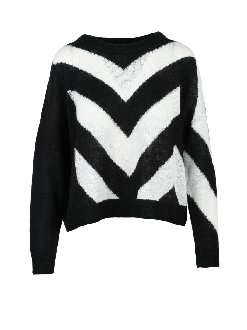 Pennyblack Chevron-Patterned Mohair Blend Pennyblack Sweater