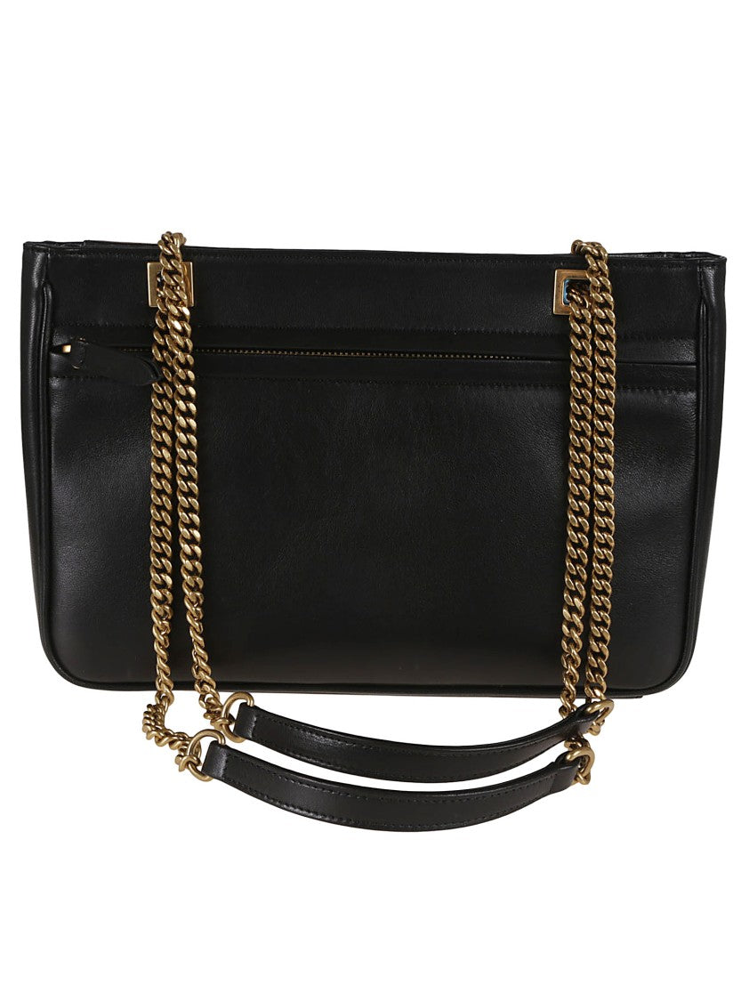 Valentino Black Nappa Leather Viva Superstar Small Tote Bag