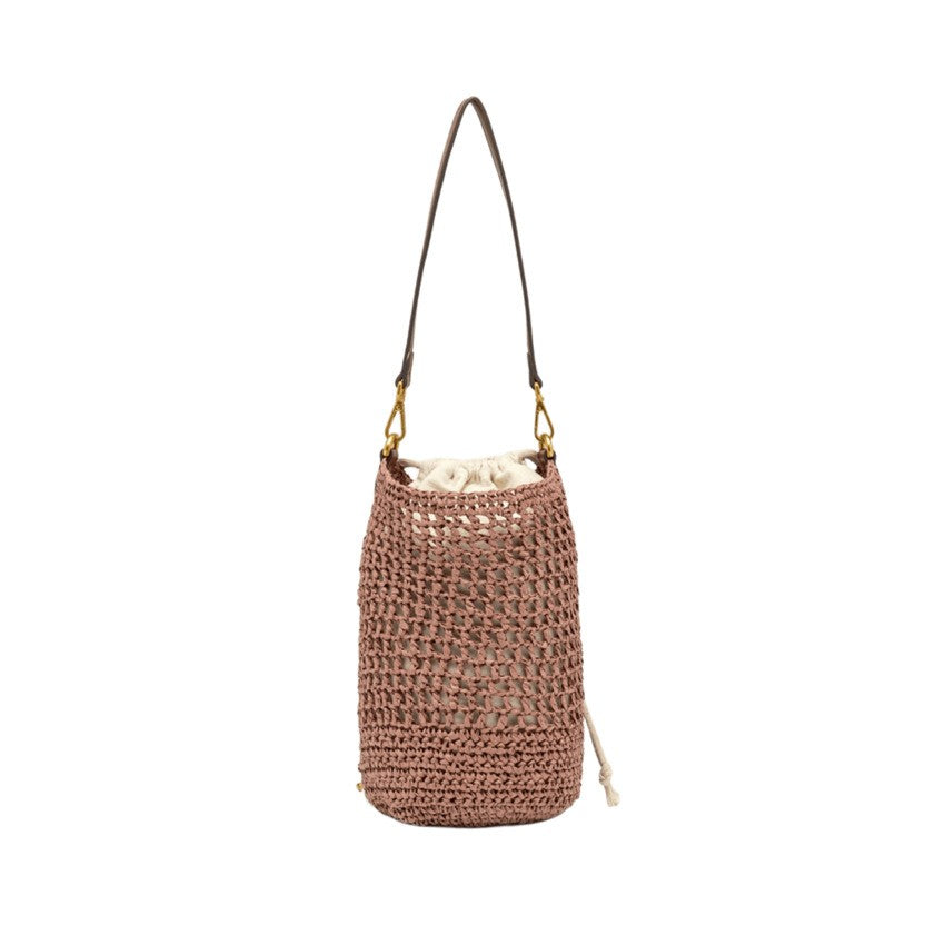 Gianni Chiarini Crochet Straw Nefeli Bucket Bag