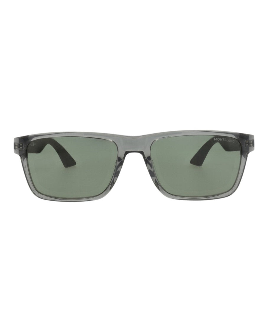 Montblanc Square-Frame Recycled Acetate Sunglasses