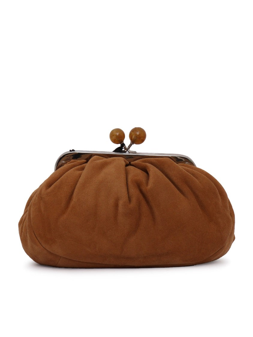 Max Mara Structured Sheepskin Leather Handbag With Versatile Carrying Options