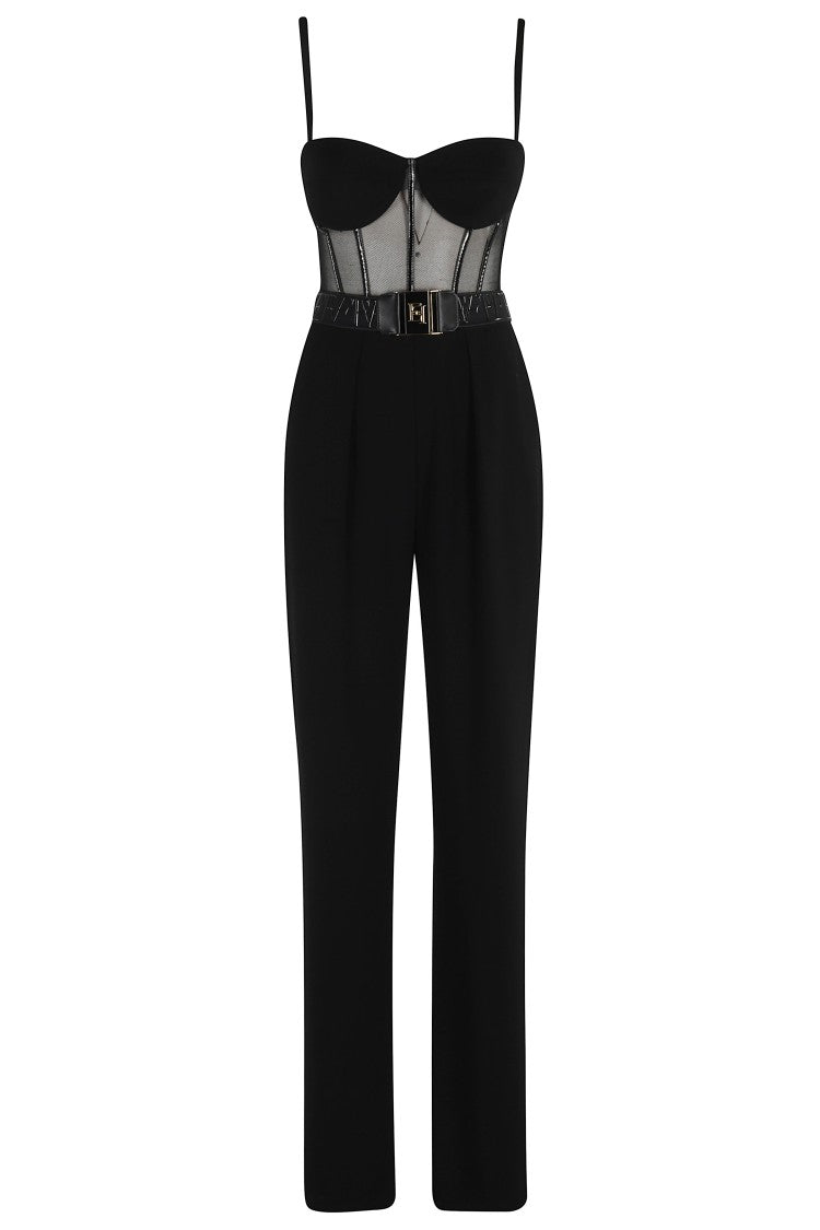 Elisabetta Franchi Tailored Jumpsuit With Corset Bodice