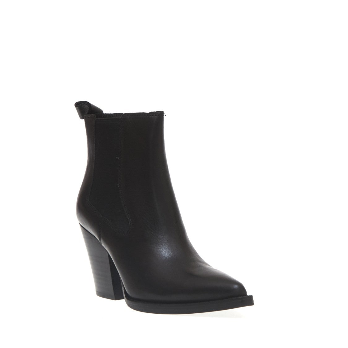 Ash 70Mm Heel Camperos Black Leather Boots