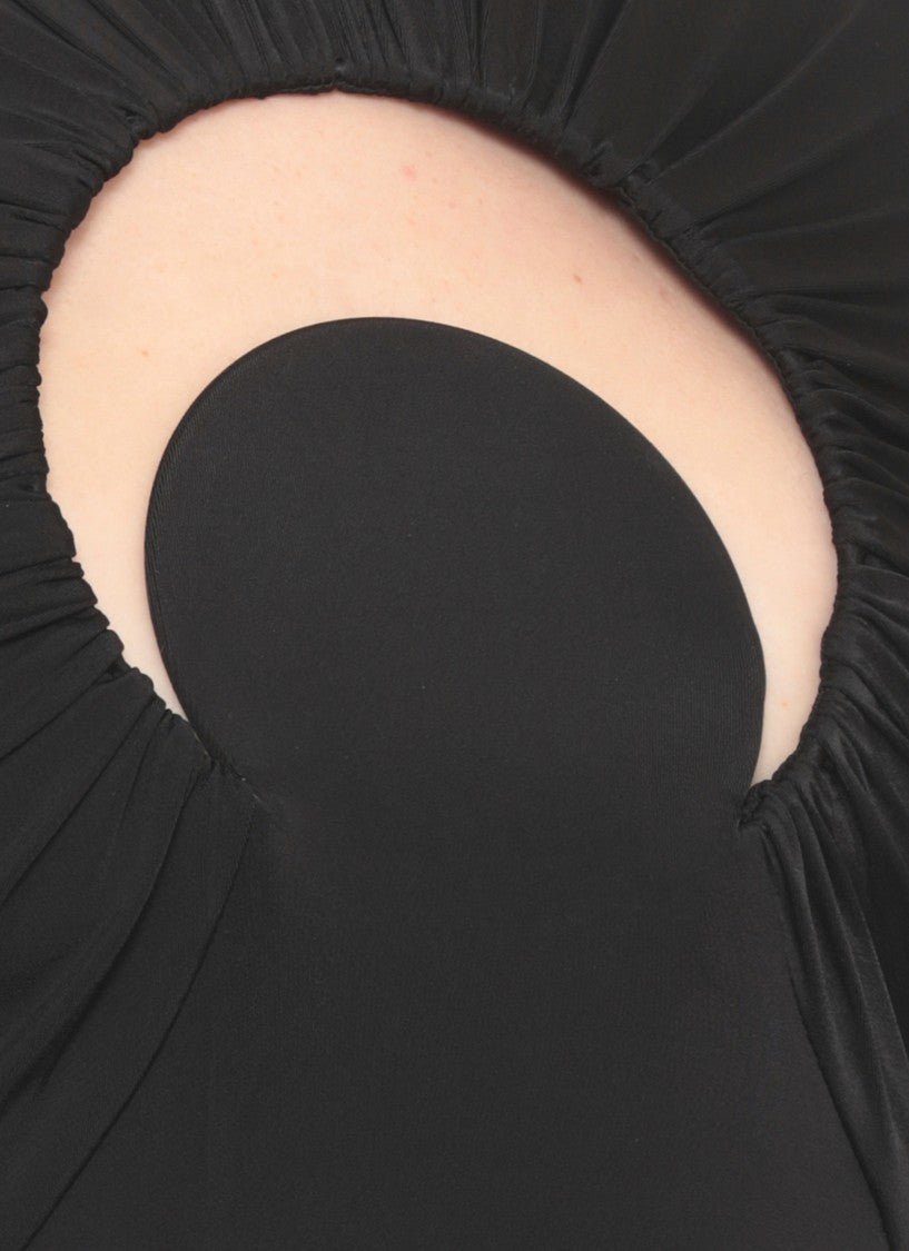 Marine Serre Crescent Moon Cut-Out Mini Dress