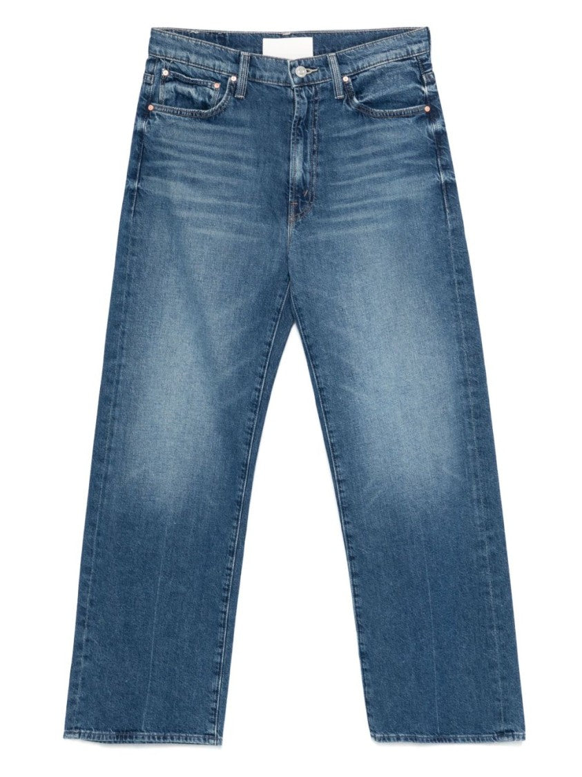Mother Light Blue Wide-Leg Denim Jeans