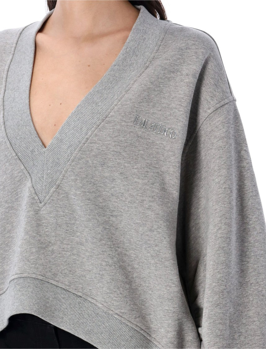 The Attico V Neck Fleece Sweatshirt