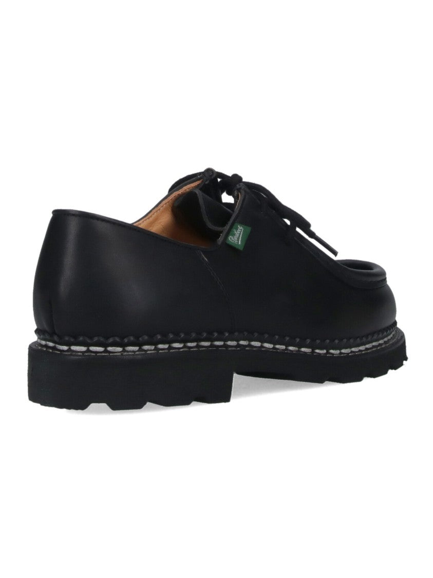 Paraboot Derby Shoes In Smooth Calf Leather With Contrast Stitching