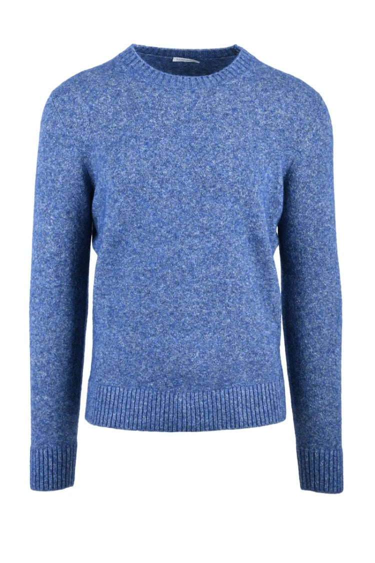 Manipur Blue Crewneck Cotton Sweater