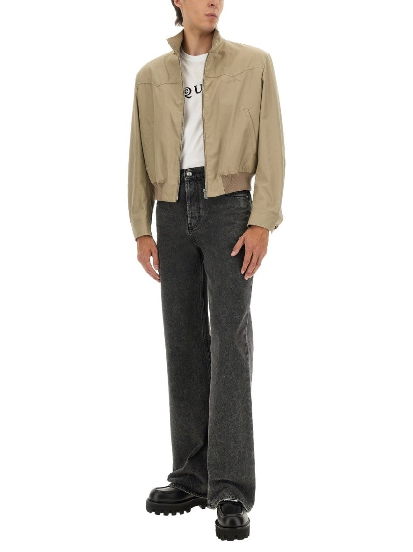 Alexander Mcqueen Harrington Cropped Jacket