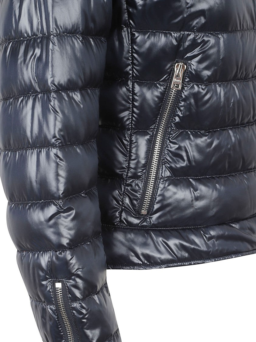 Herno Quilted Biker Jacket With Classic Collar